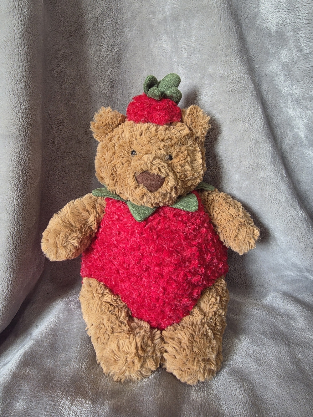 Jellycat Bartholomew Bear Strawberry Plush Costume Medium EUC BARM2BST